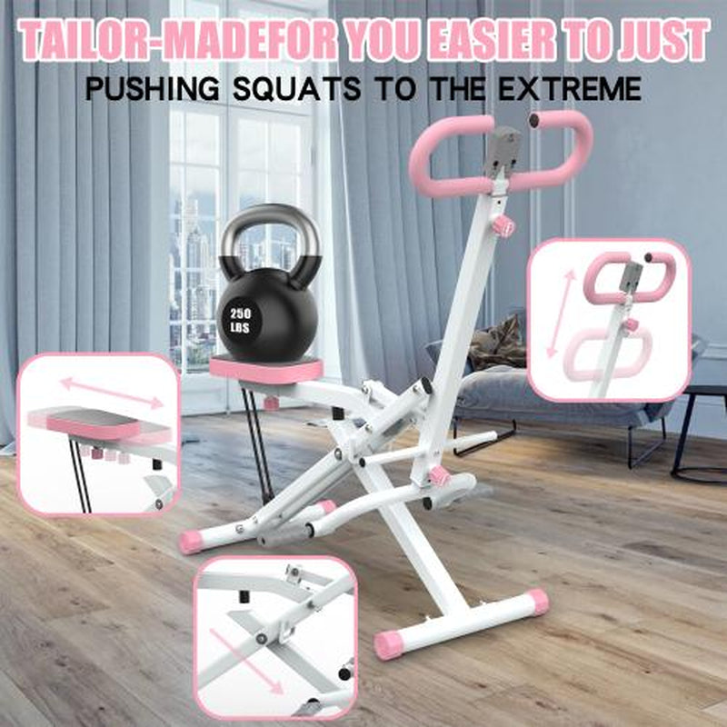 Home Squat Machine with 4 Adjustable 4 Resistance Bands